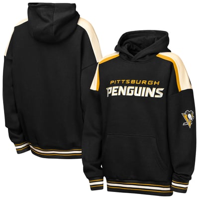  Pittsburgh Penguins Outerstuff Youth Camaraderie Oversized Fleece Hoodie - Black