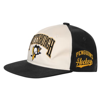 Pittsburgh Penguins Outerstuff Youth Arch Snapback Hat - Natural/Black