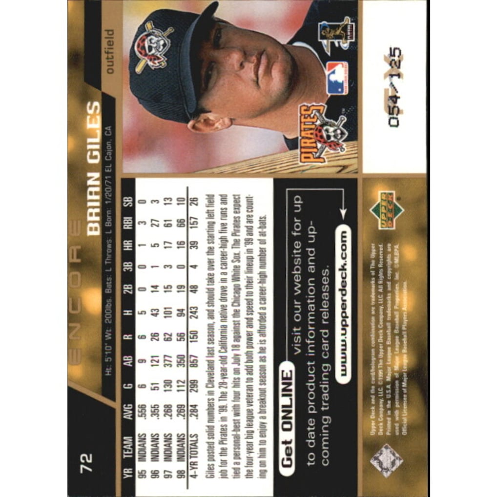 1999 Upper Deck Encore FX Gold #72 Brian Giles