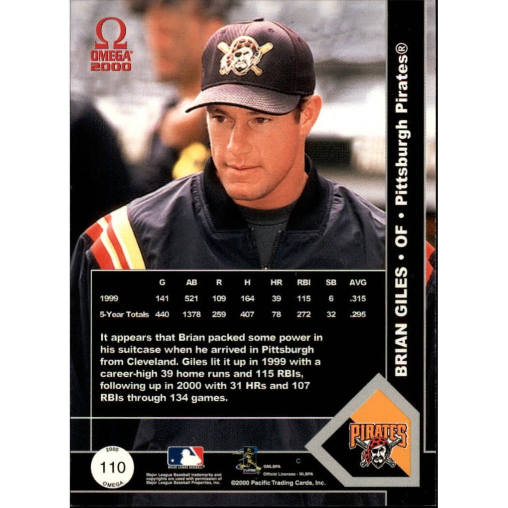2000 Pacific Omega Copper #110 Brian Giles