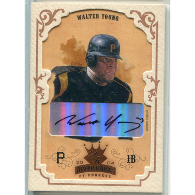 2004 Diamond Kings DK Signatures Framed Bronze #62 Walter Young/50