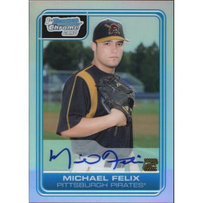 2006 Bowman Chrome Draft Draft Picks Refractors #89 Michael Felix AU