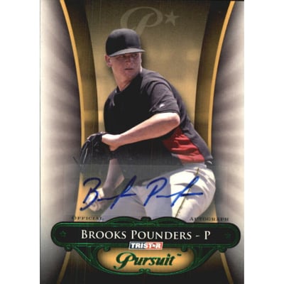 2010 TRISTAR Pursuit Autographs Green #21 Brooks Pounders