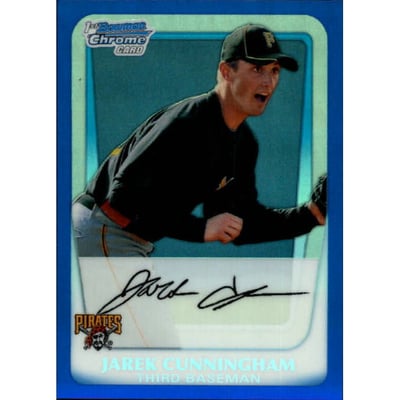 2011 Bowman Chrome Prospects Blue Refractors #BCP60 Jarek Cunningham