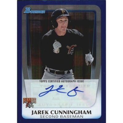 2011 Bowman Draft Prospect Autographs Blue #JC Jarek Cunningham