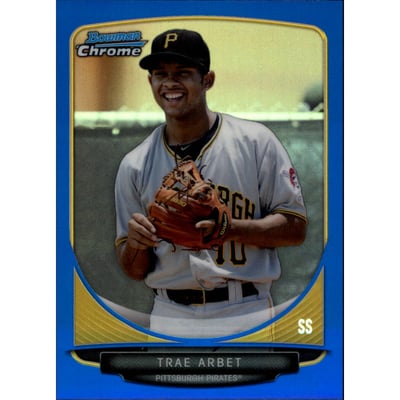 2013 Bowman Chrome Draft Draft Picks Blue Refractors #BDPP55 Trae Arbet