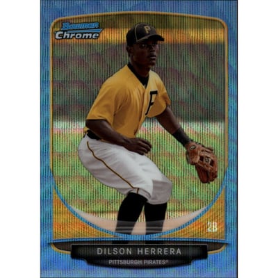 2013 Bowman Chrome Prospects Blue Wave Refractors #BCP78 Dilson Herrera