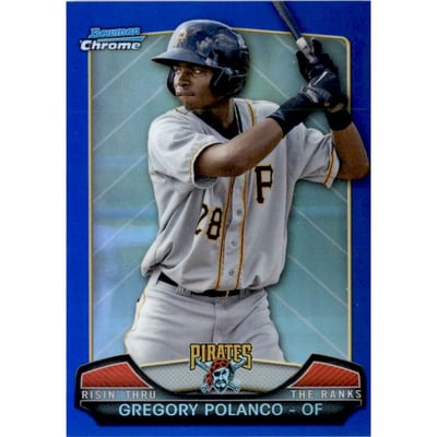 2013 Bowman Chrome Rising Through the Ranks Mini Blue Refractor #GP Gregory Polanco