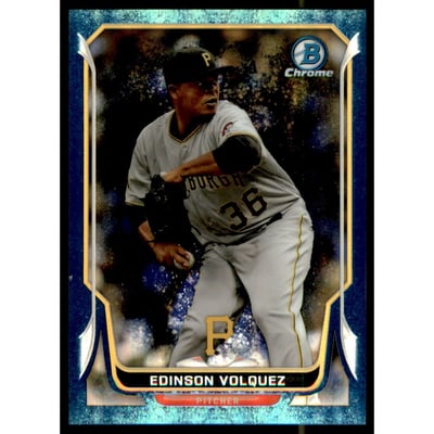2014 Bowman Chrome Bubble Refractors #180 Edinson Volquez