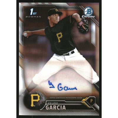 2016 Bowman Chrome Prospect Autographs Refractors #BCAPYG Yeudy Garcia