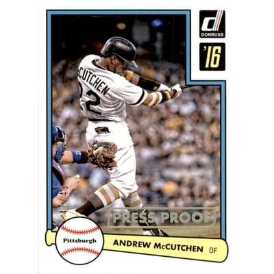 2016 Donruss '82 Gold Press Proof #16 Andrew McCutchen