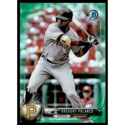 2017 Bowman Chrome Green Refractors #90 Gregory Polanco