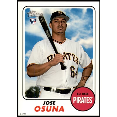 2017 Topps Heritage 5x7 #691 Jose Osuna