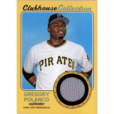 2017 Topps Heritage Clubhouse Collection Relics Gold #CCRGP Gregory Polanco HN