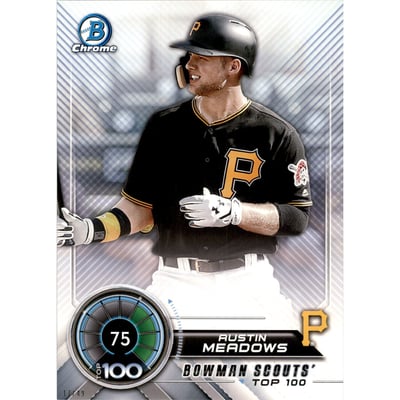2018 Bowman Chrome 5x7 Scouts Top 100 #BTP75 Austin Meadows
