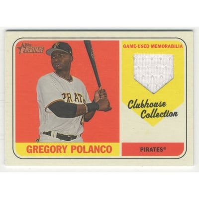 2018 Topps Heritage Clubhouse Collection Relics #CCRGP Gregory Polanco