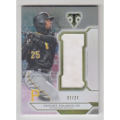 2018 Topps Triple Threads Unity Single Jumbo Relics Silver #SJRGP1 Gregory Polanco