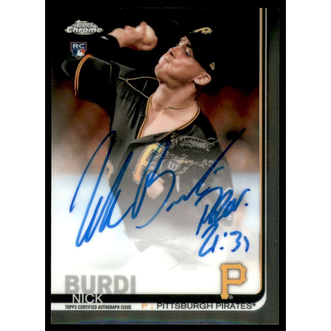 2019 Topps Chrome Rookie Autographs #RANB Nick Burdi
