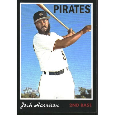 2019 Topps Heritage Black Border #8 Josh Harrison