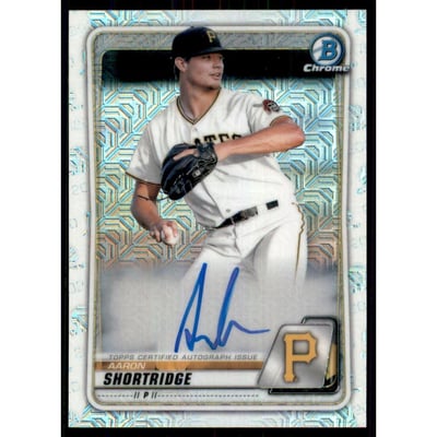 2020 Bowman Chrome Mega Box Prospect Autograph Refractors #BMAAS Aaron Shortridge