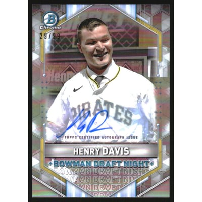 2021 Bowman Chrome Draft Bowman Draft Night Autographs #BDN1 Henry Davis