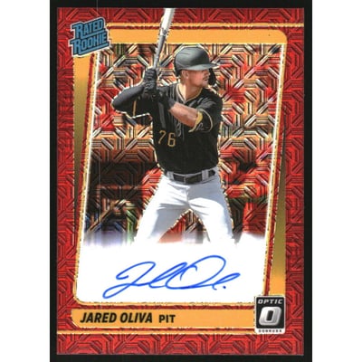 2021 Donruss Optic Rated Rookies Signatures Red Mojo #60 Jared Oliva