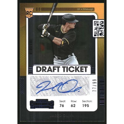 2021 Panini Contenders Draft Ticket Blue #163 Jared Oliva AU/99