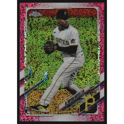 2021 Topps Chrome Magenta Speckle Refractors #191 Ke'Bryan Hayes