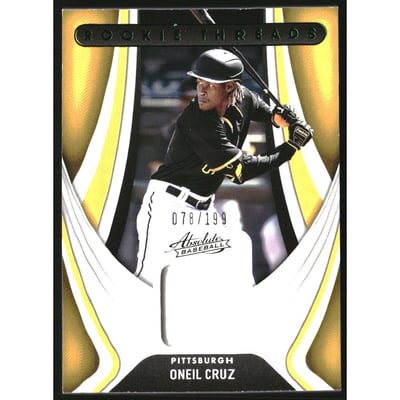 2022 Absolute Rookie Threads Retail Green #4 Oneil Cruz/199