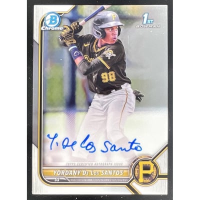 2022 Bowman Chrome Prospect #CPA-YD Yordany De Los Santos RC Auto