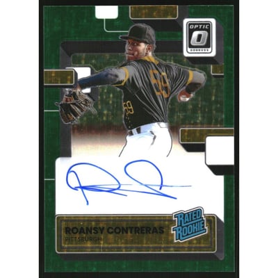 2022 Donruss Optic Rated Rookies Signatures Green Stars #51 Roansy Contreras/99