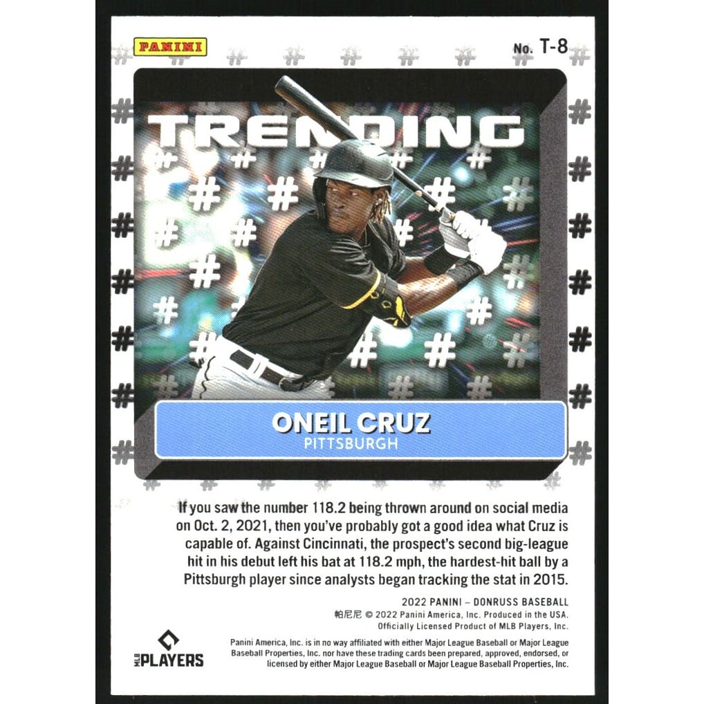 2022 Donruss Trending Vector #8 Oneil Cruz