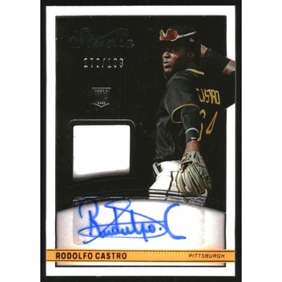2022 Panini Chronicles Studio Black Material Signatures #15 Rodolfo Castro/199