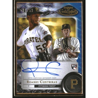 2022 Topps Gold Label Framed Autographs Blue #FARC Roansy Contreras