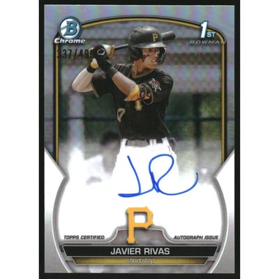 2023 Bowman Chrome Prospect Autographs Refractors #CPAJRS Javier Rivas