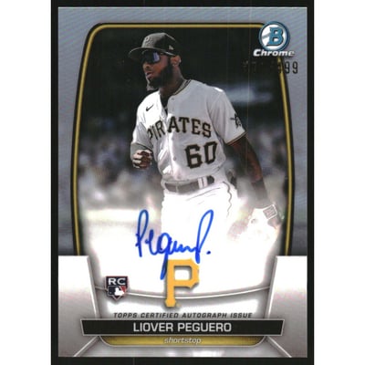 2023 Bowman Chrome Rookie Autographs Refractors #CRALP Liover Peguero