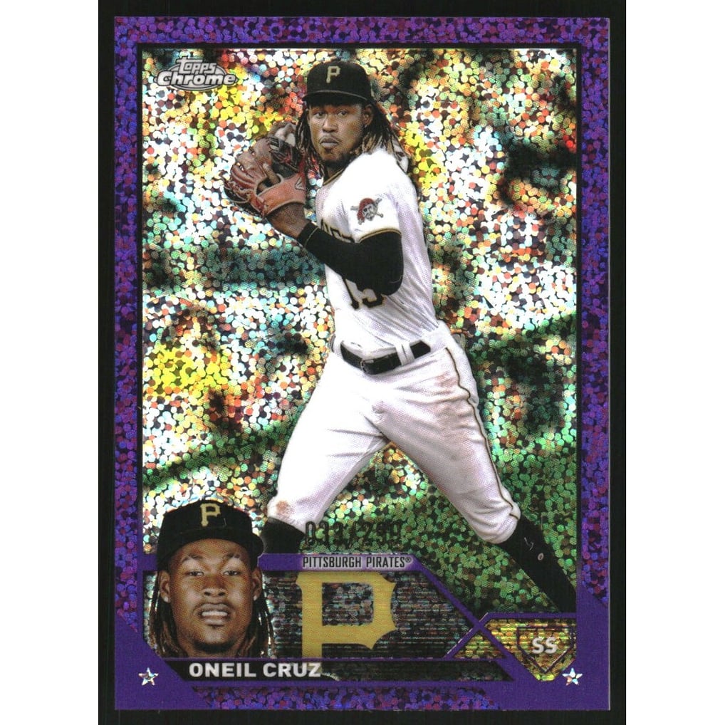 2023 Topps Chrome Purple Speckle Refractors #15 Oneil Cruz