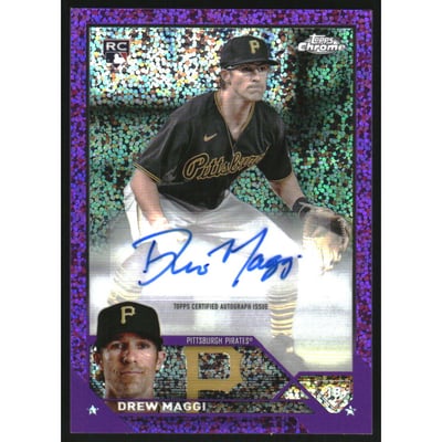 2023 Topps Chrome Update Autographs Purple Speckle Refractors #ACDM Drew Maggi