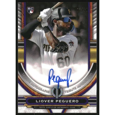 2023 Topps Tribute Autographs Purple #TALP Liover Peguero