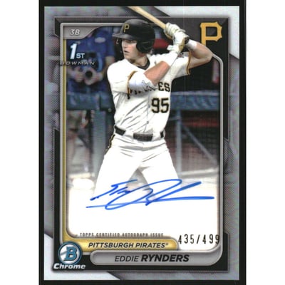 2024 Bowman Chrome Draft Autographs Refractors #CPAER Eddie Rynders