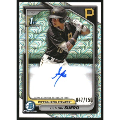 2024 Bowman Chrome Prospect Autographs HTA Choice Refractors #CPAES Estuar Suero