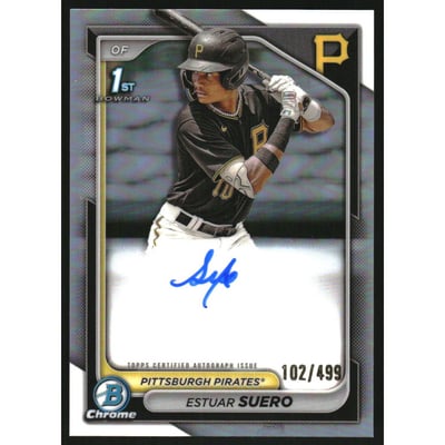 2024 Bowman Chrome Prospect Autographs Refractors #CPAES Estuar Suero