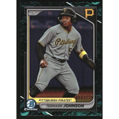2024 Bowman Chrome Prospects Aqua Lunar Refractors #BCP24 Termarr Johnson