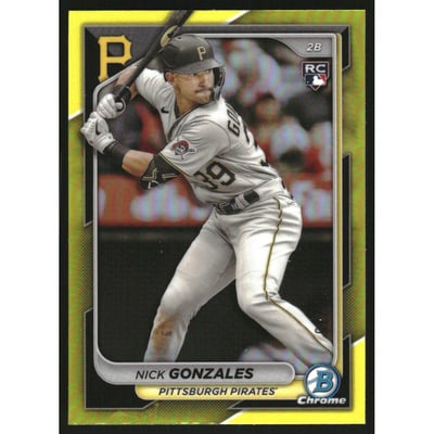 2024 Bowman Chrome Yellow Refractors #87 Nick Gonzales