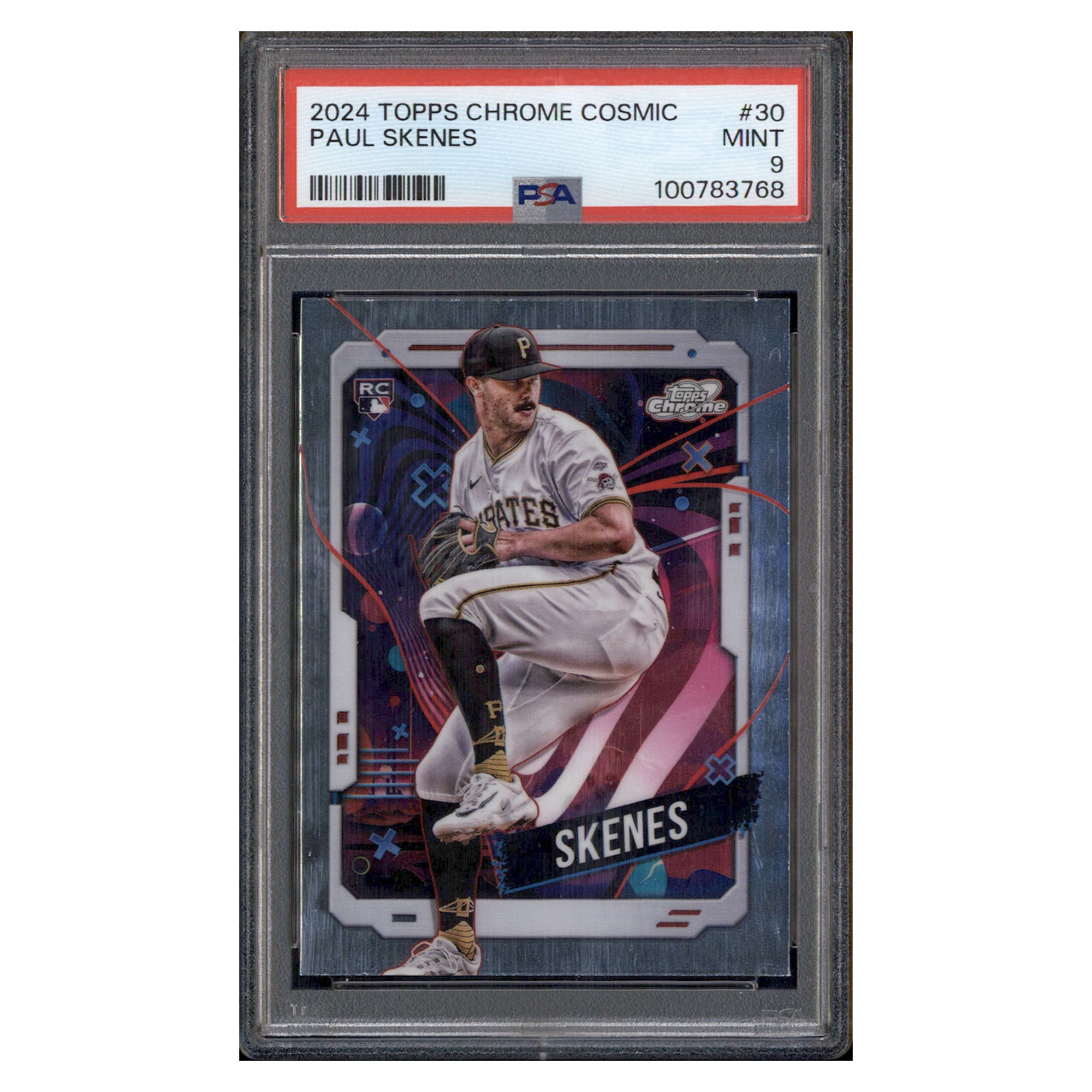2024 Topps Chrome Cosmic #30 Paul Skenes RC Rookie PSA 9