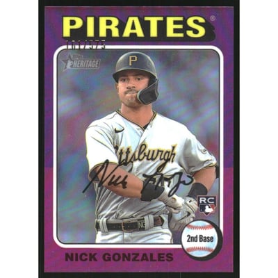 2024 Topps Heritage Chrome Refractors #318 Nick Gonzales