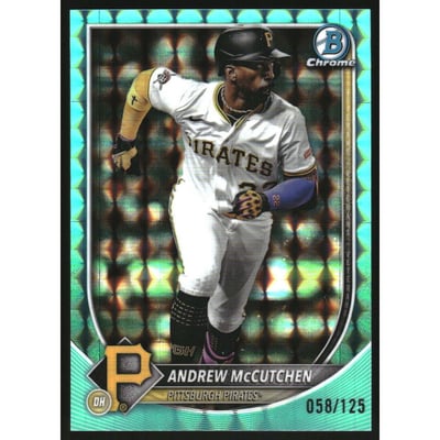 2025 Bowman Chrome Aqua Geometric Refractors #24 Andrew McCutchen