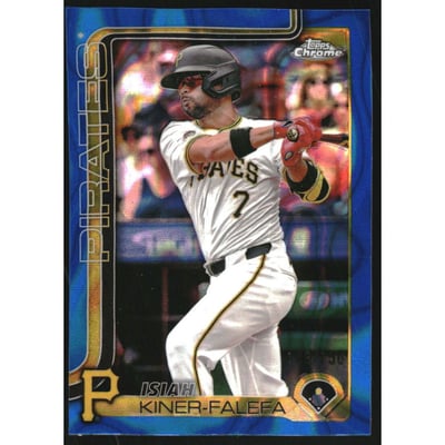 2025 Topps Chrome Blue Lava Refractors #42 Isiah Kiner-Falefa