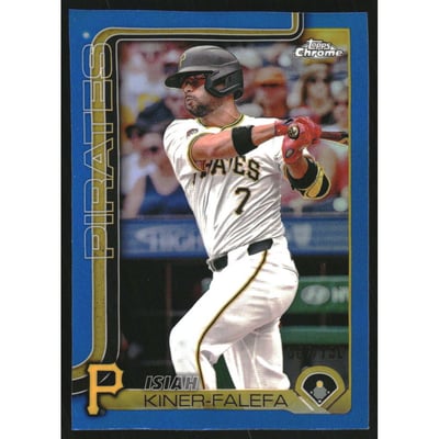 2025 Topps Chrome Blue Refractors #42 Isiah Kiner-Falefa
