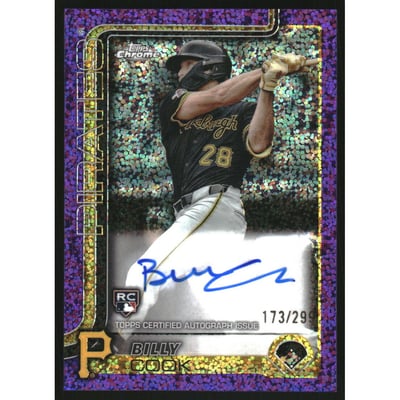 2025 Topps Chrome Rookie Autographs Purple Speckle Refractors #RABCO Billy Cook